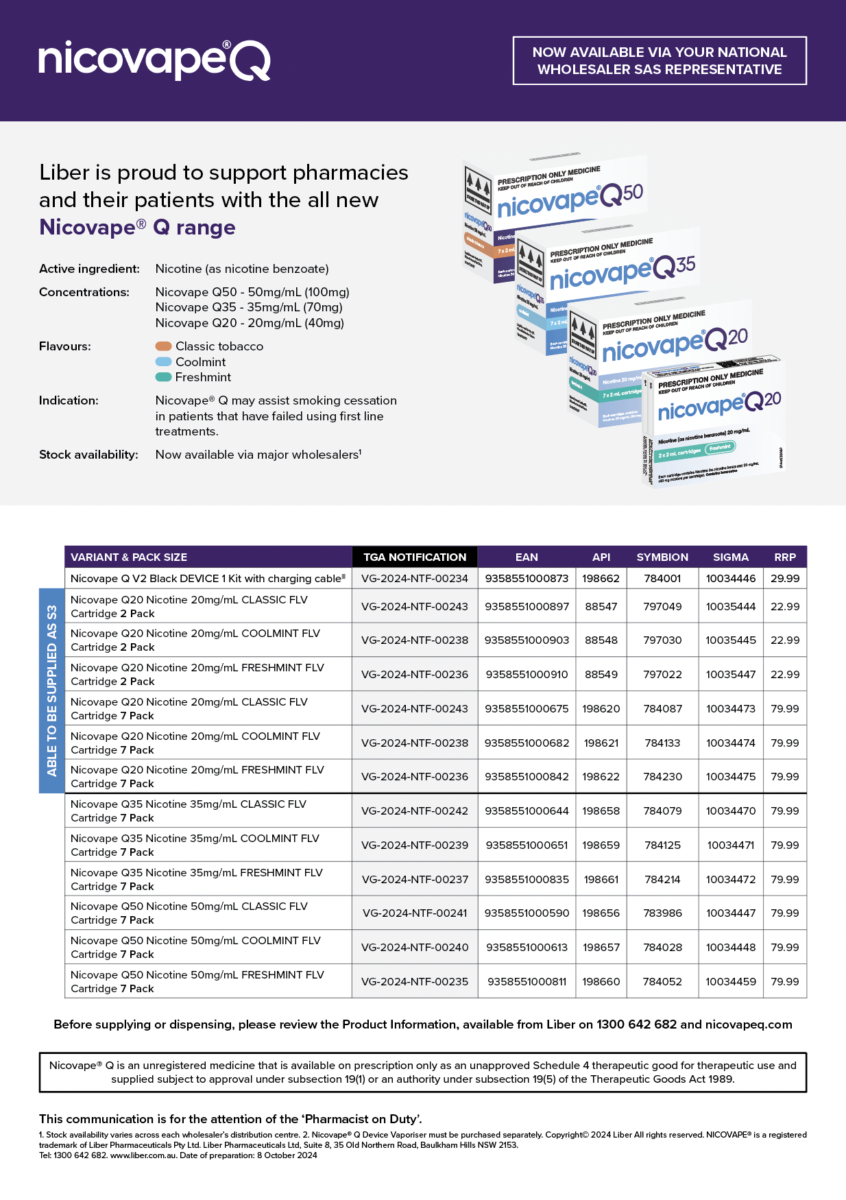 Nicovape® Q Product Sheet